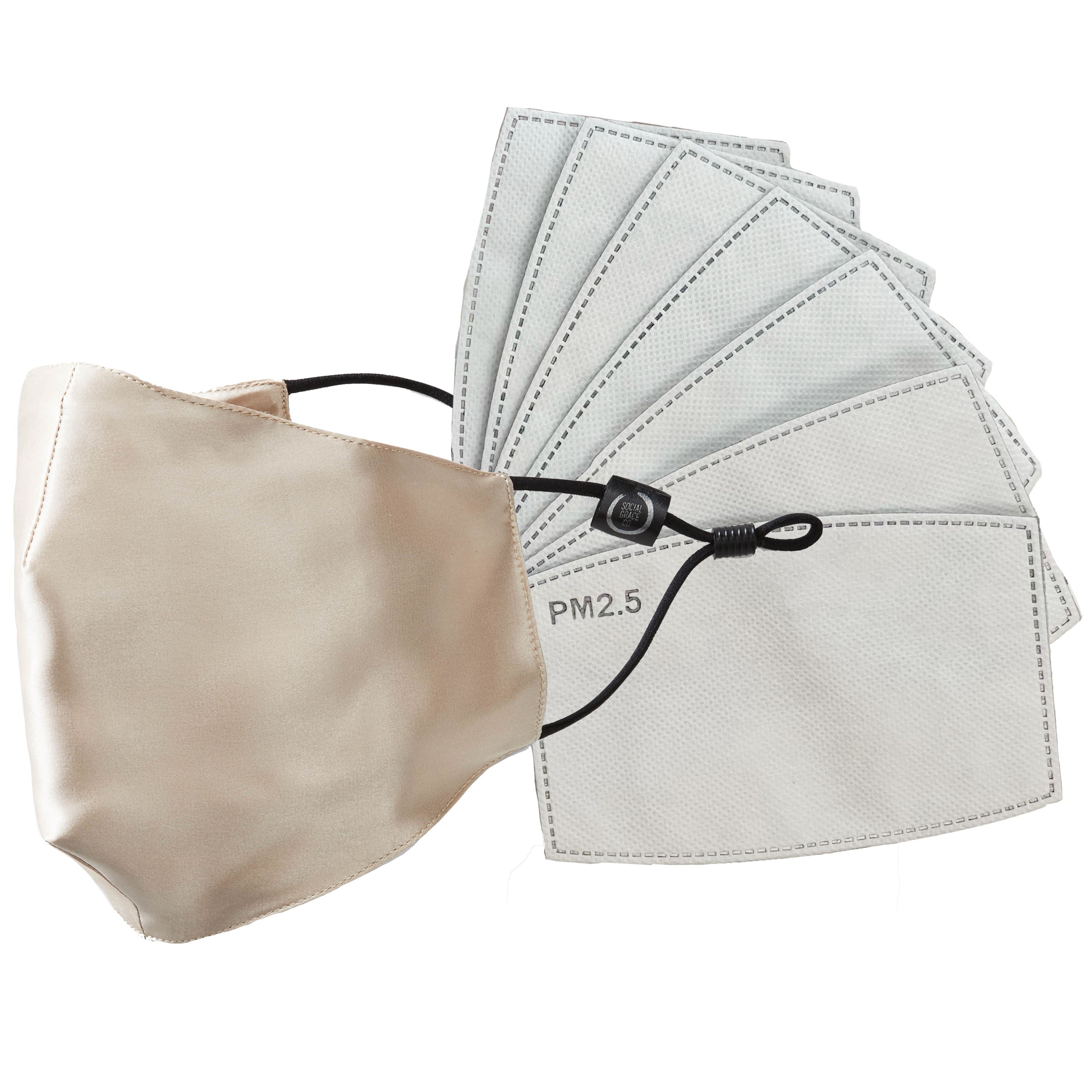 SGC PERFECT FACE MASK™ - 8 PIECE SILK MASK SET - EXOTIC CHAMPAGNE