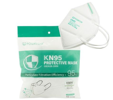 KN95 50 PACK - RESPIRATOR MASKS - FDA APPROVED - NPPL TESTED - ANTI FRAUD TECHNOLOGY - WHITE