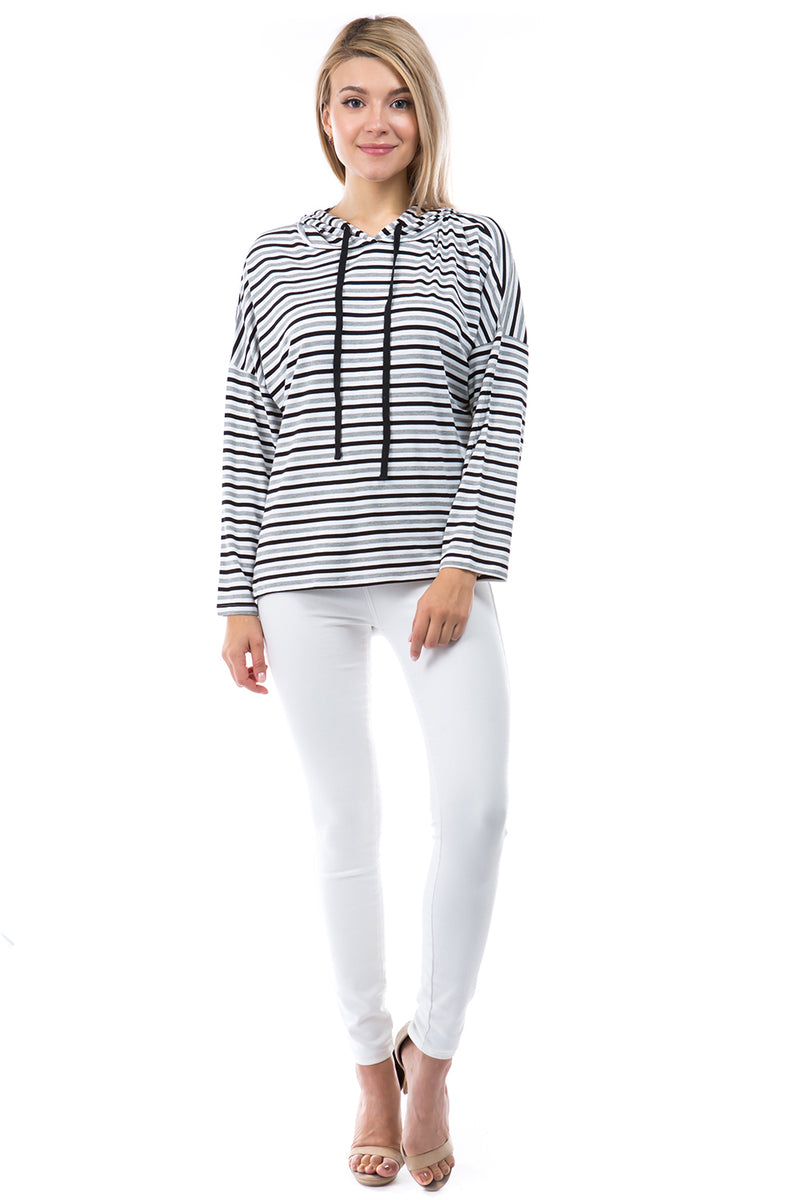 SLINKY KNIT  "THE ULTIMATE" HOODIE - STRIPE