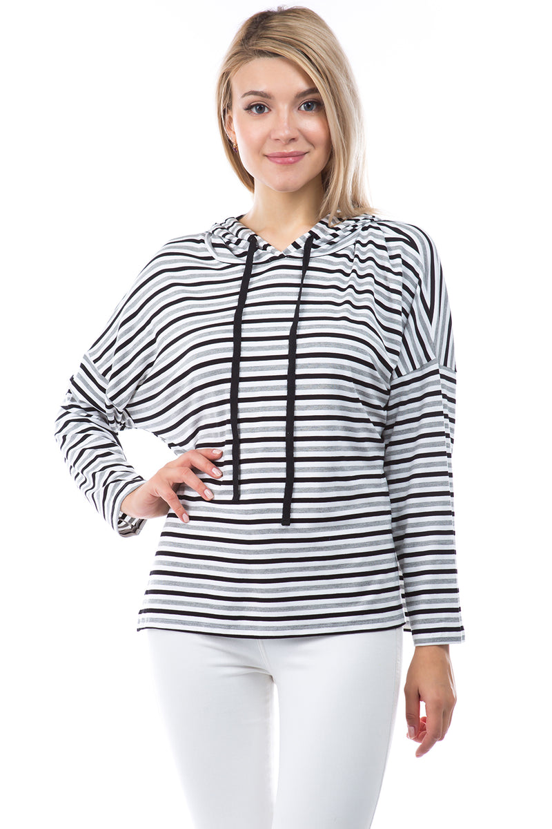 SLINKY KNIT  "THE ULTIMATE" HOODIE - STRIPE