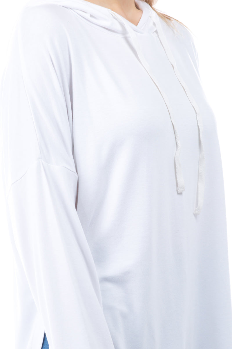 SLINKY KNIT  "THE ULTIMATE" HOODIE - WHITE