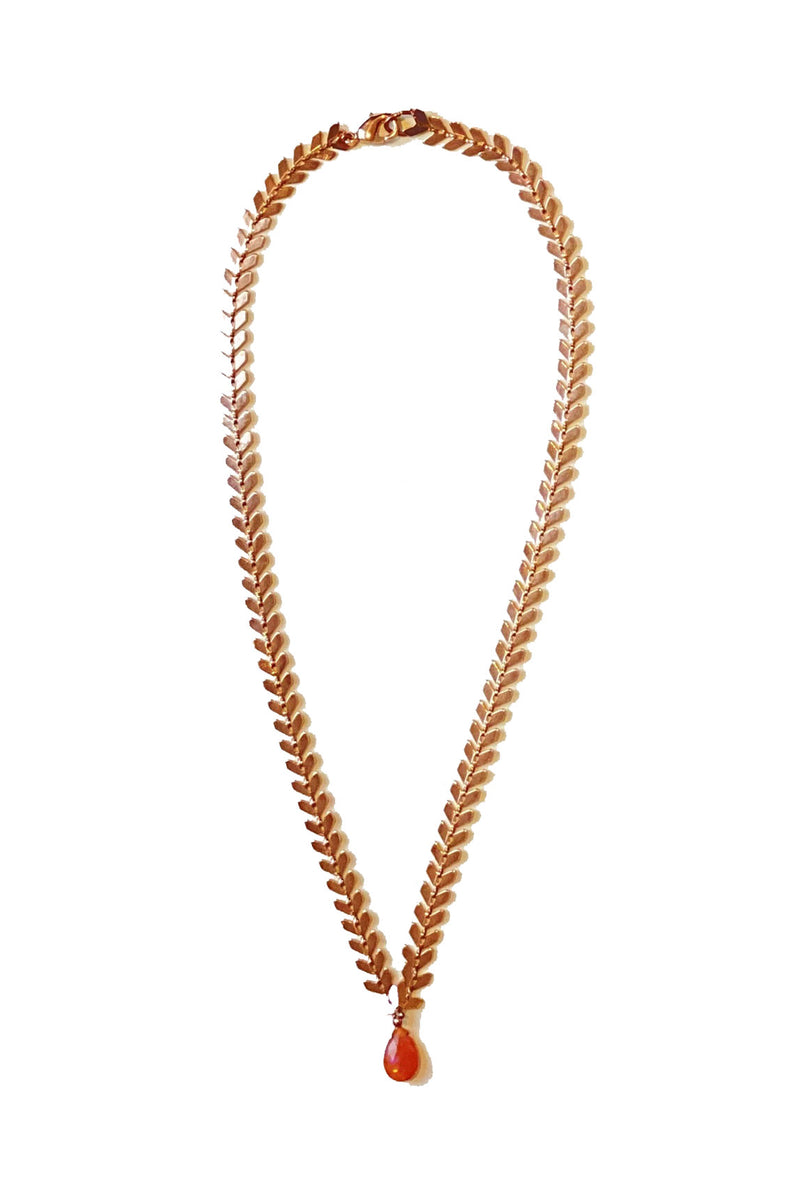 ATHENA NECKLACE - ROSE GOLDTONE