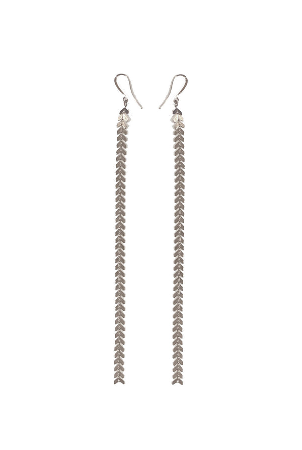 ATHENA DROP EARRINGS - SILVERTONE