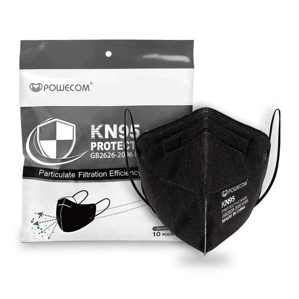 KN95 50 PACK - RESPIRATOR MASKS - FDA APPROVED - NPPL TESTED - ANTI FRAUD TECHNOLOGY - BLACK