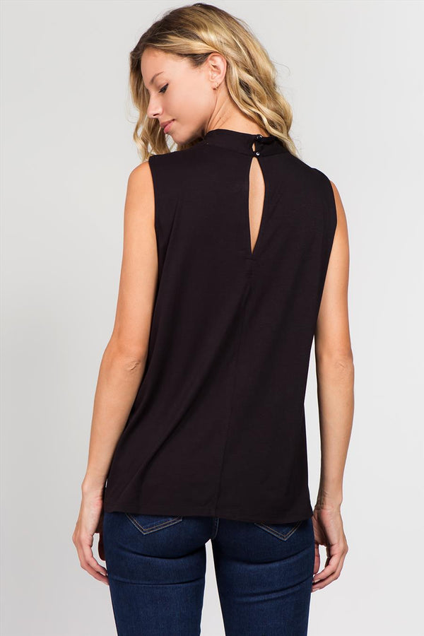 SIMMONS TWIST TOP - BLACK