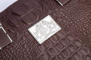 Brown Vegan Leather Briefcase