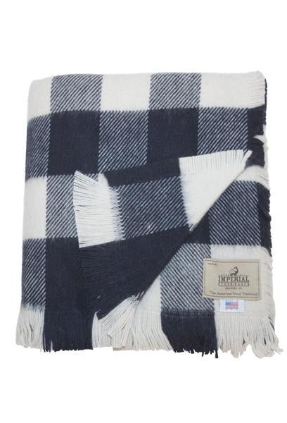 IMPERIAL HERITAGE BUFFALO CHECK WOOL THROW - CHOICE OF 2 COLORS