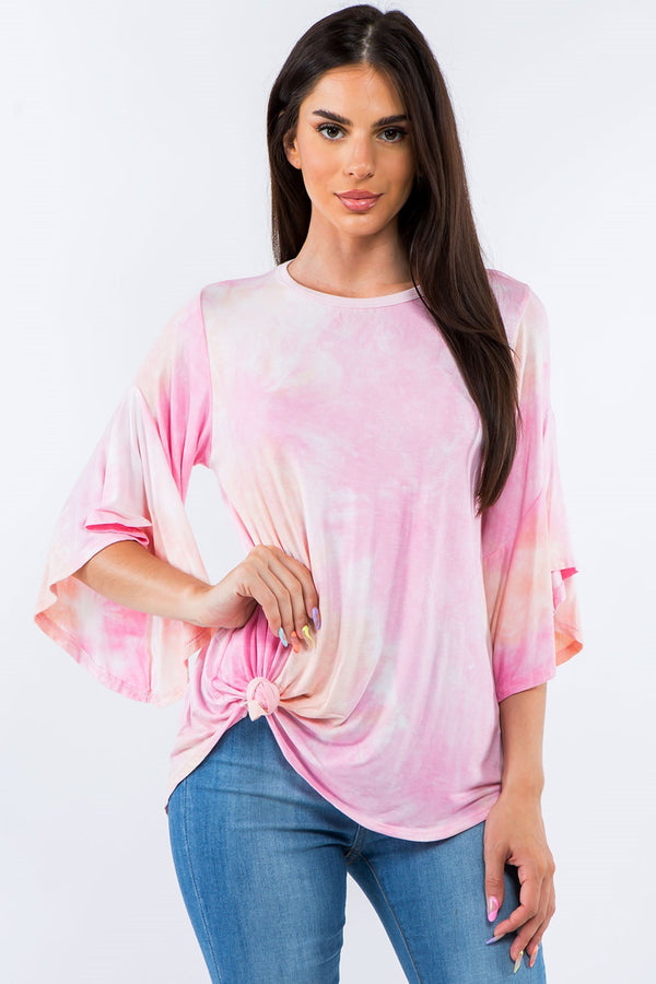 OLIVIA BELL SLEEVE TOP - TIE DYE