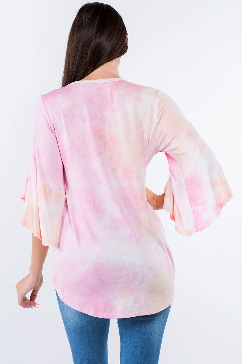 OLIVIA BELL SLEEVE TOP - TIE DYE