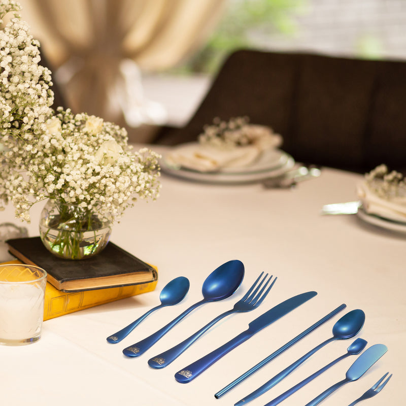PERSONAL 10 PIECE FLATWARE SET - BLUE