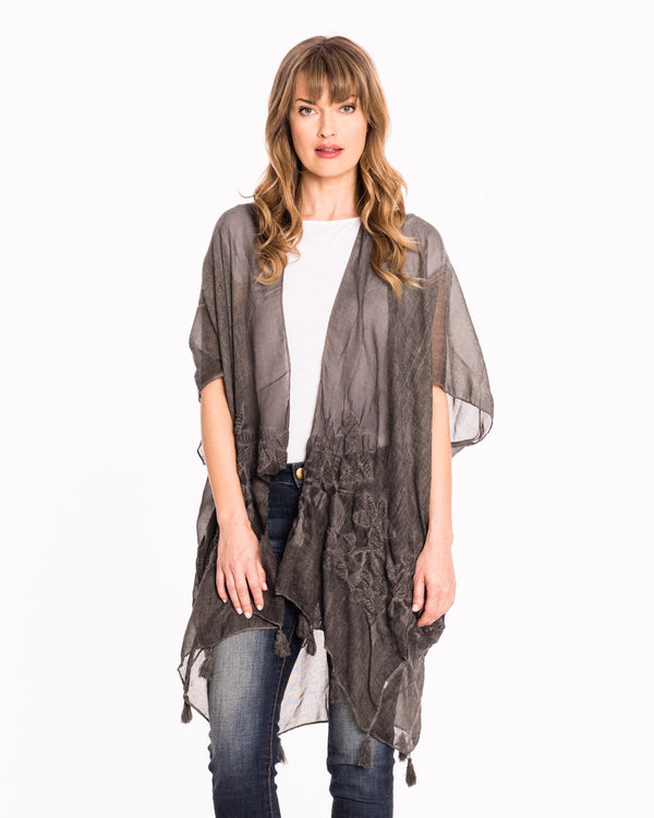 ATHENA KIMONO - CHARCOAL