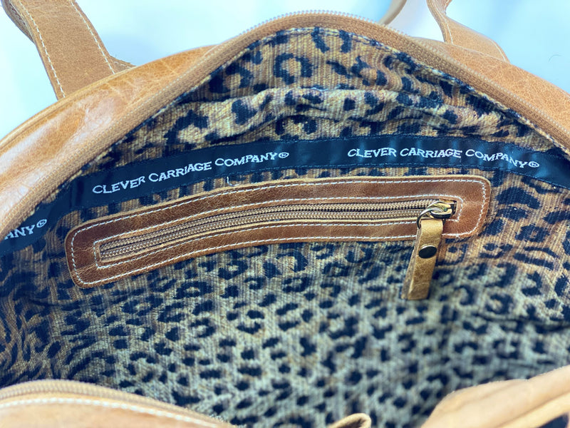 CLEVER CARRIAGE NEEDLEPOINT DOME SATCHEL