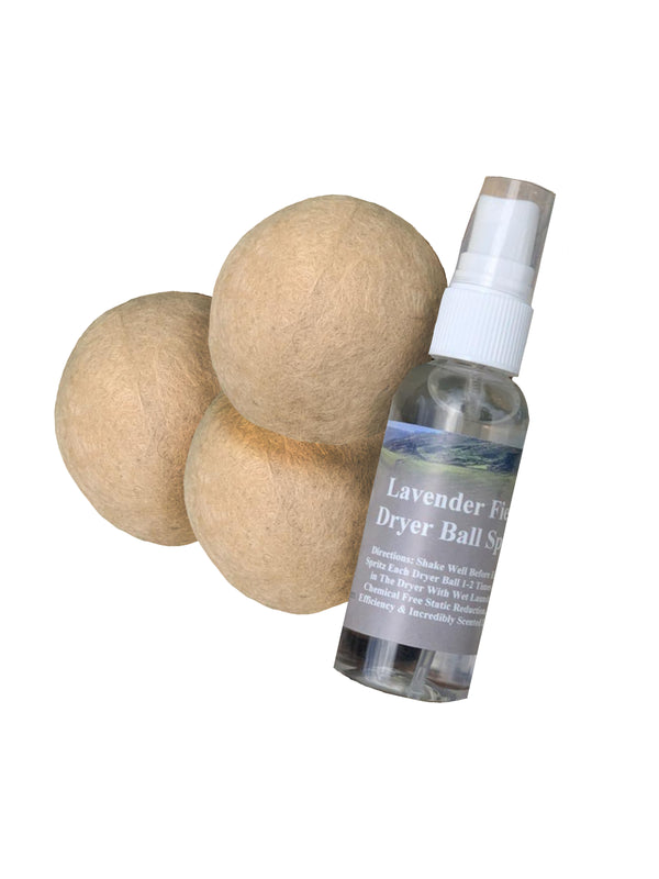 3 DRYER BALLS & SPRITZ 4 PIECE SET