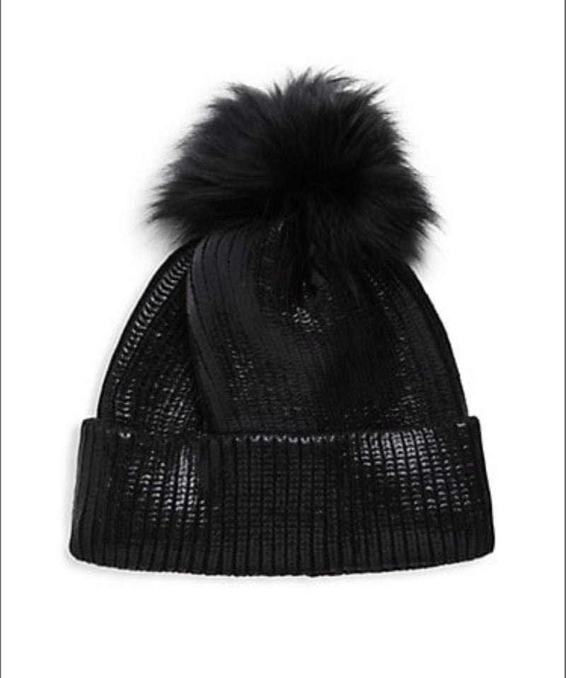 METALLIC HAT - BLACK