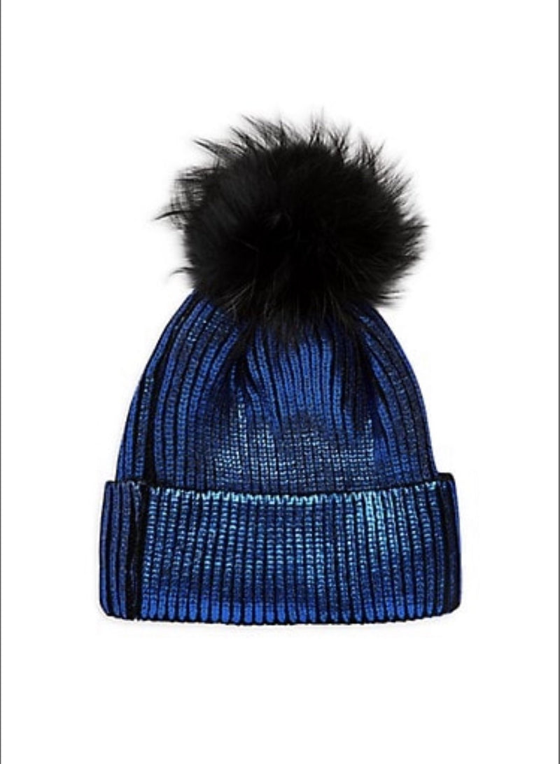 METALLIC HAT - BRIGHT BLUE