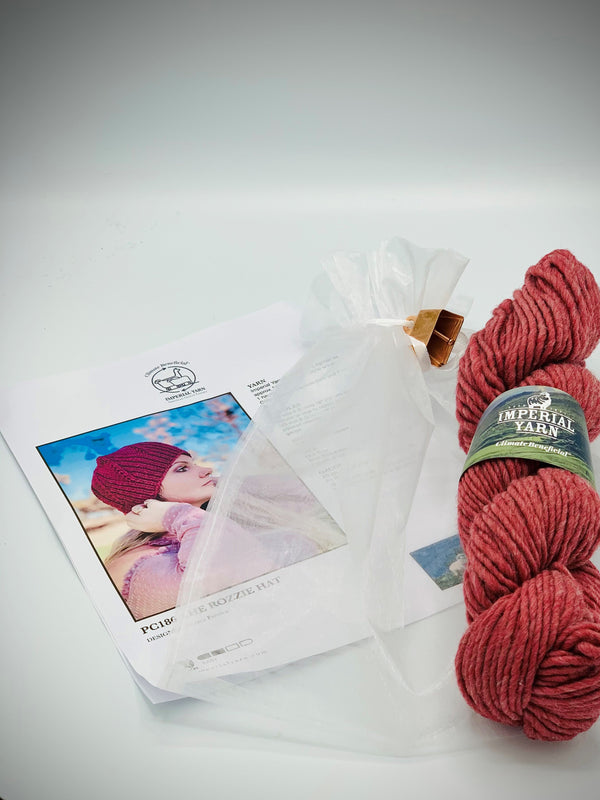 ROZZIE HAT YARN KIT - CHOICE OF 5 COLORS