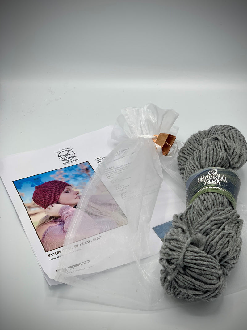 ROZZIE HAT YARN KIT - CHOICE OF 5 COLORS