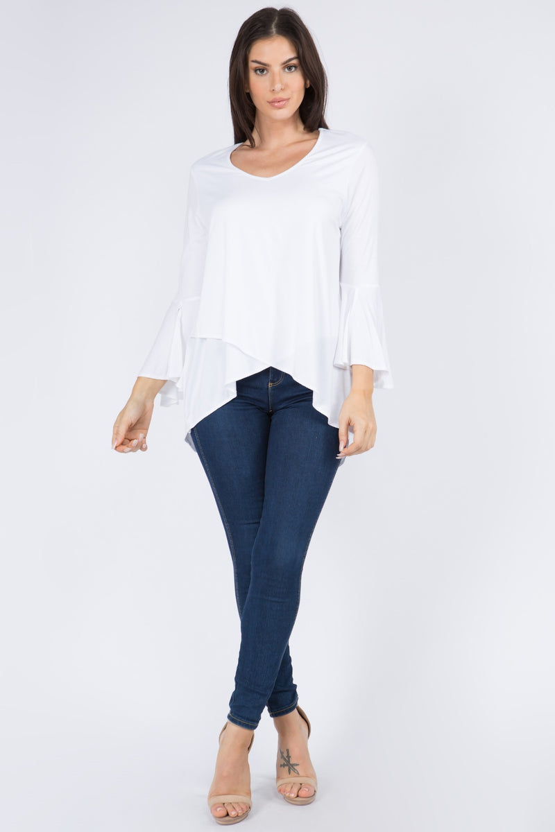 PICKFORD DRAPE TOP  - WHITE