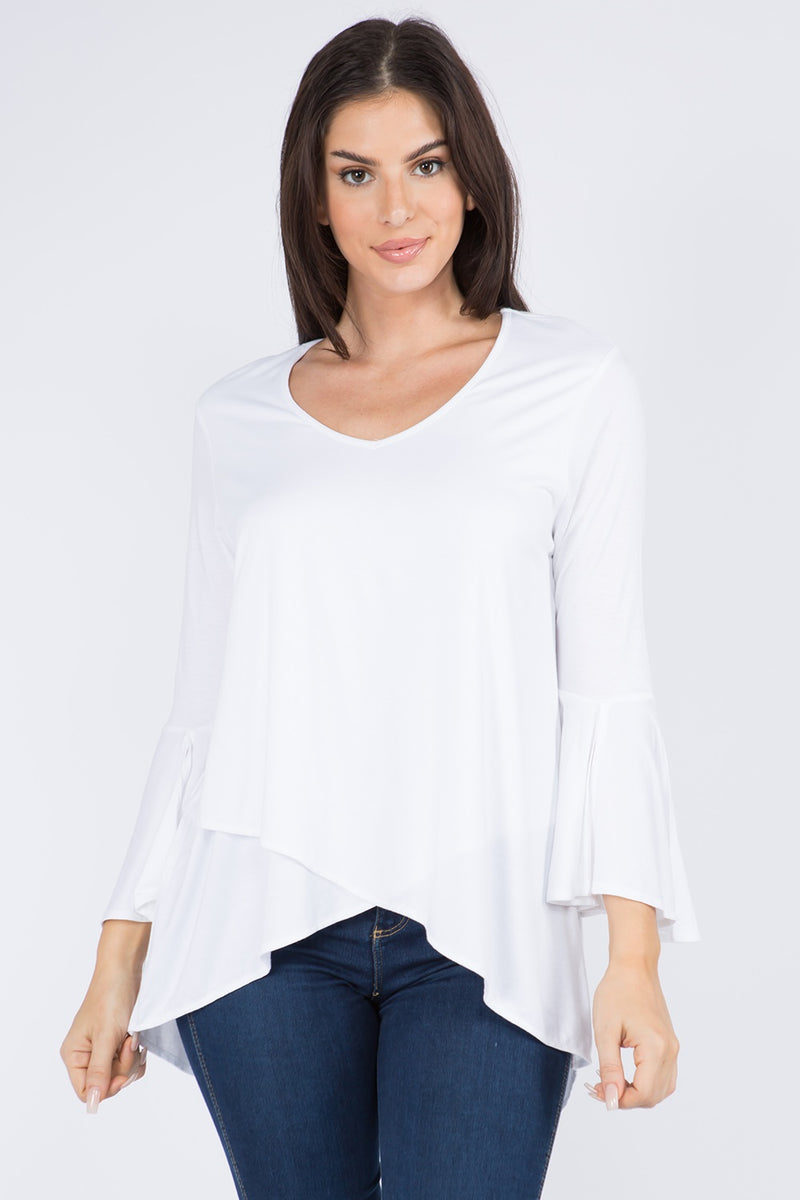 PICKFORD DRAPE TOP  - WHITE