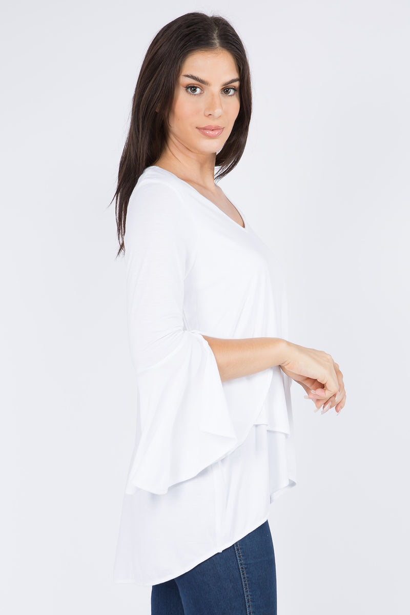 PICKFORD DRAPE TOP  - WHITE