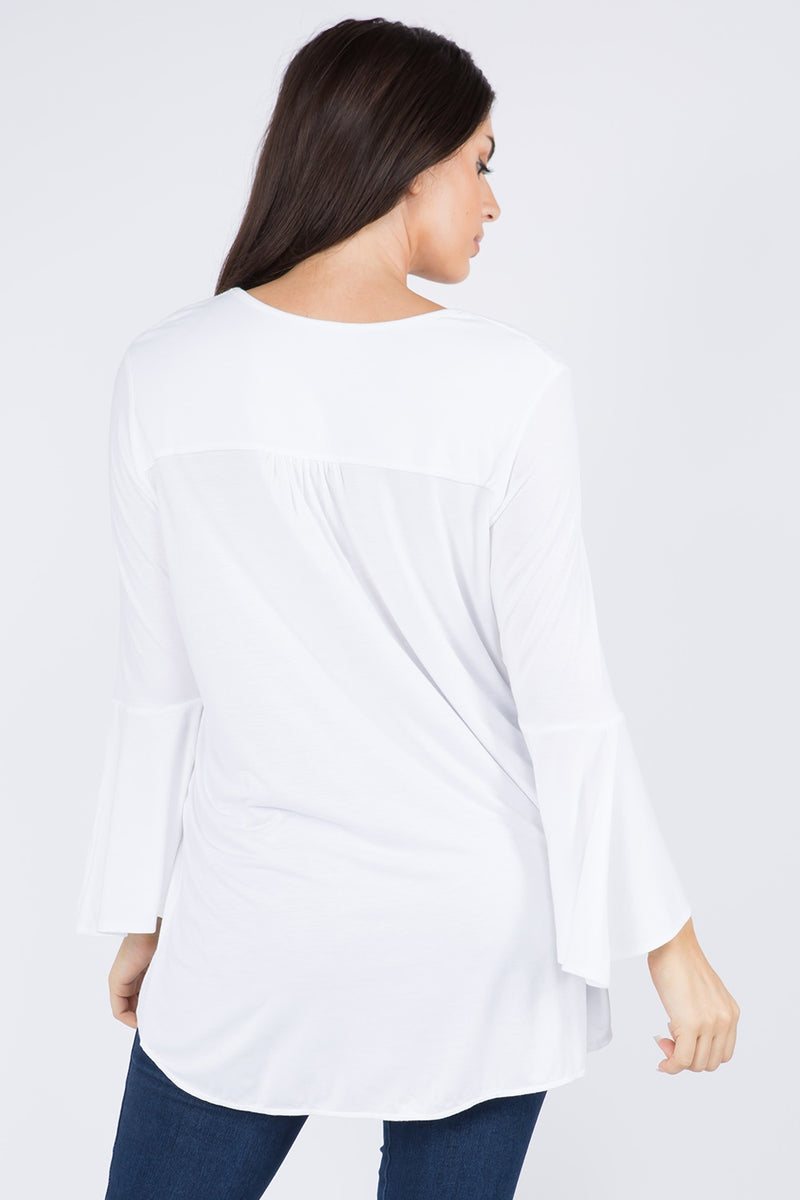 PICKFORD DRAPE TOP  - WHITE