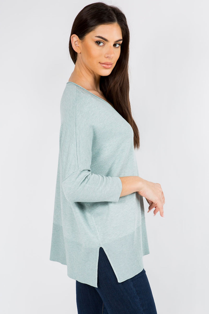 CHELSEA 12 MONTH SWEATER TOP  - SAGE