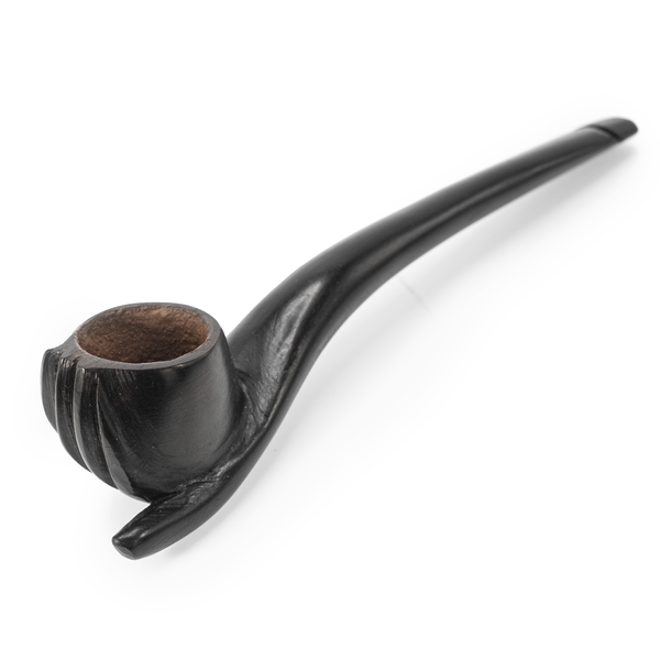 BOWL IN LEFT HAND - HAND CARVED PIPE