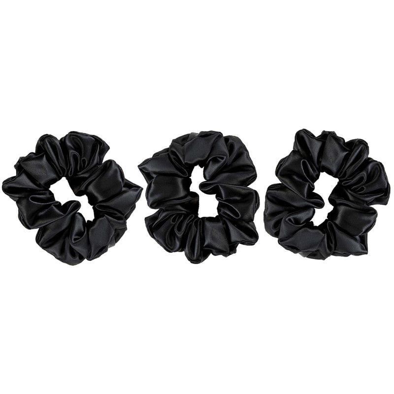 SGCSILK™ BLACK PONYTAIL HOLDER 3PCS SET