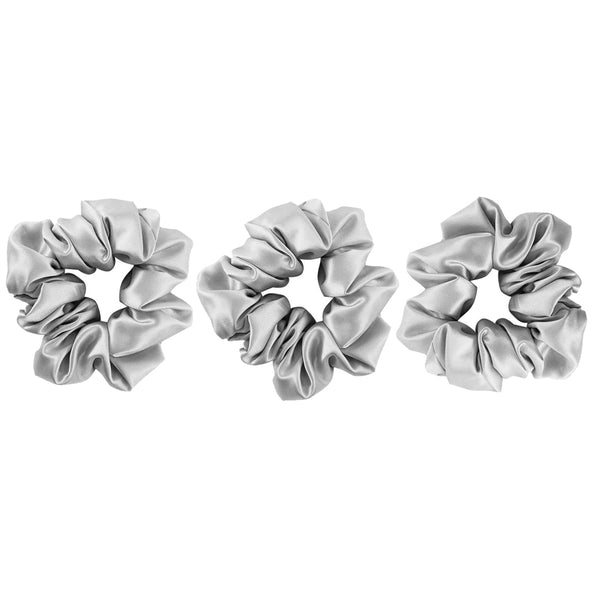 SGCSILK™ SILVER PONYTAIL HOLDER 3PCS SET