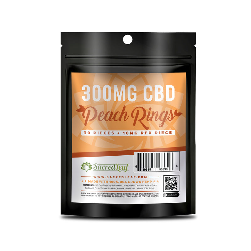 GUMMY 30 PACKS - 300MG - PEACH RINGS