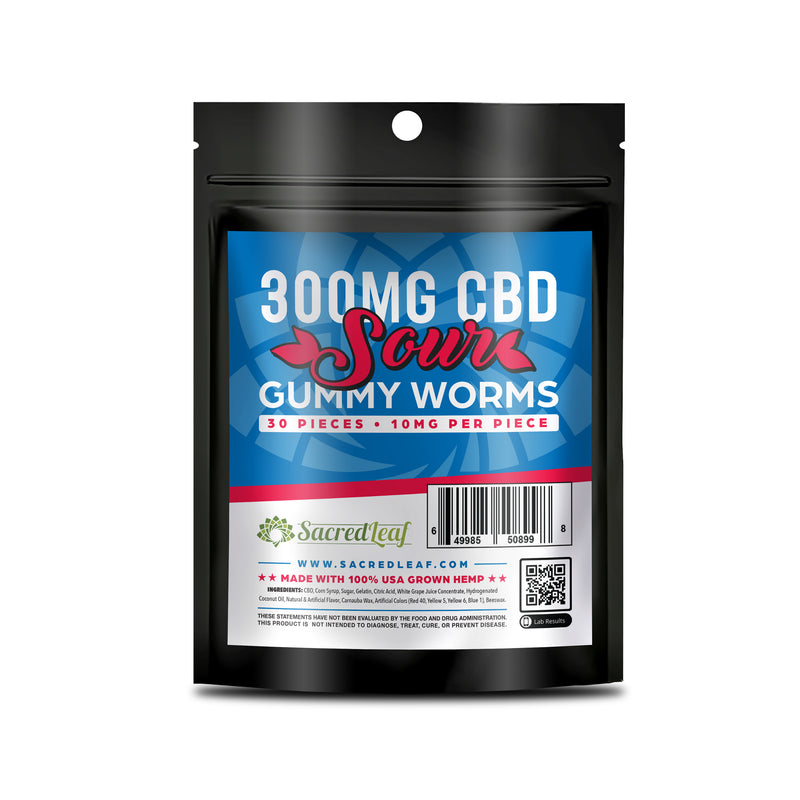 GUMMY 30 PACKS - 300MG - SOUR WORMS